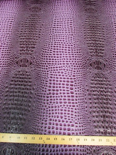 Florida Gator 3D Embossed Vinyl Fabric / Milky Hazelnut / By The Roll - 30 Yards