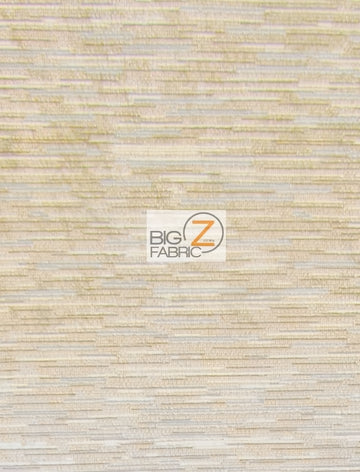 Famous Luxury Vector Stripes Upholstery Fabric / Sand / Sold By The Yard