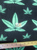 Fleece Printed Fabric / Marijuana Cannabis Plant All-Over / Sold By The Yard