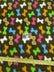 Fleece Printed Fabric / Dog Bone Treats Rainbow / Sold By The Yard