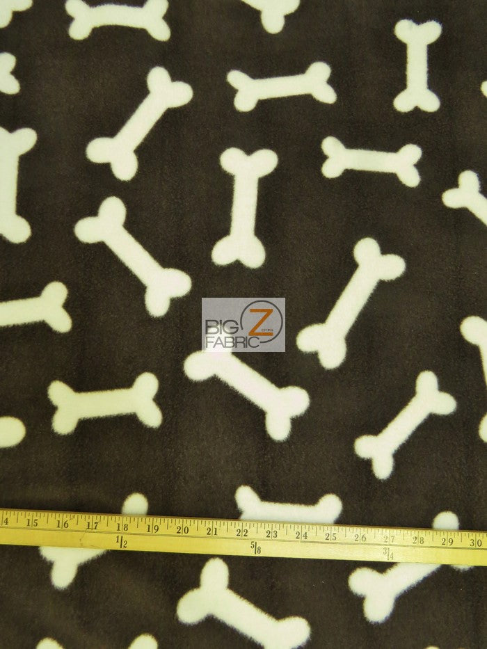 Fleece Printed Fabric / Dog Bone Treats / Sold By The Yard