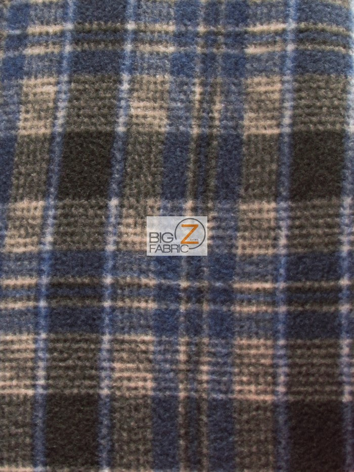 Fleece Printed Fabric / Scott Checkered Color #2 / Sold By The Yard