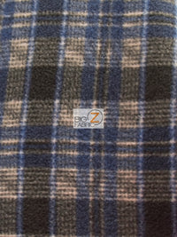 Fleece Printed Fabric / Scott Checkered Color #2 / Sold By The Yard