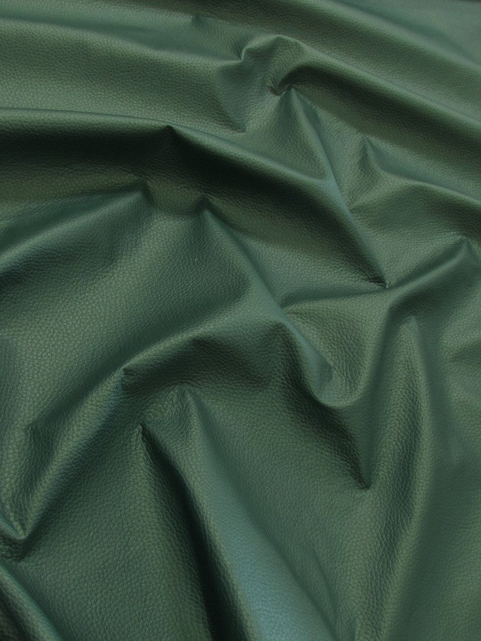 Vinyl Faux Fake Leather Pleather Grain Champion PVC Fabric / Emerald / By The Roll - 50 Yards