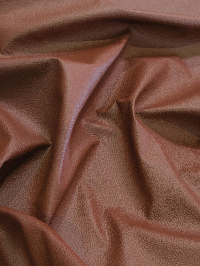 Vinyl Faux Fake Leather Pleather Grain Champion PVC Fabric / Terracotta / By The Roll - 50 Yards