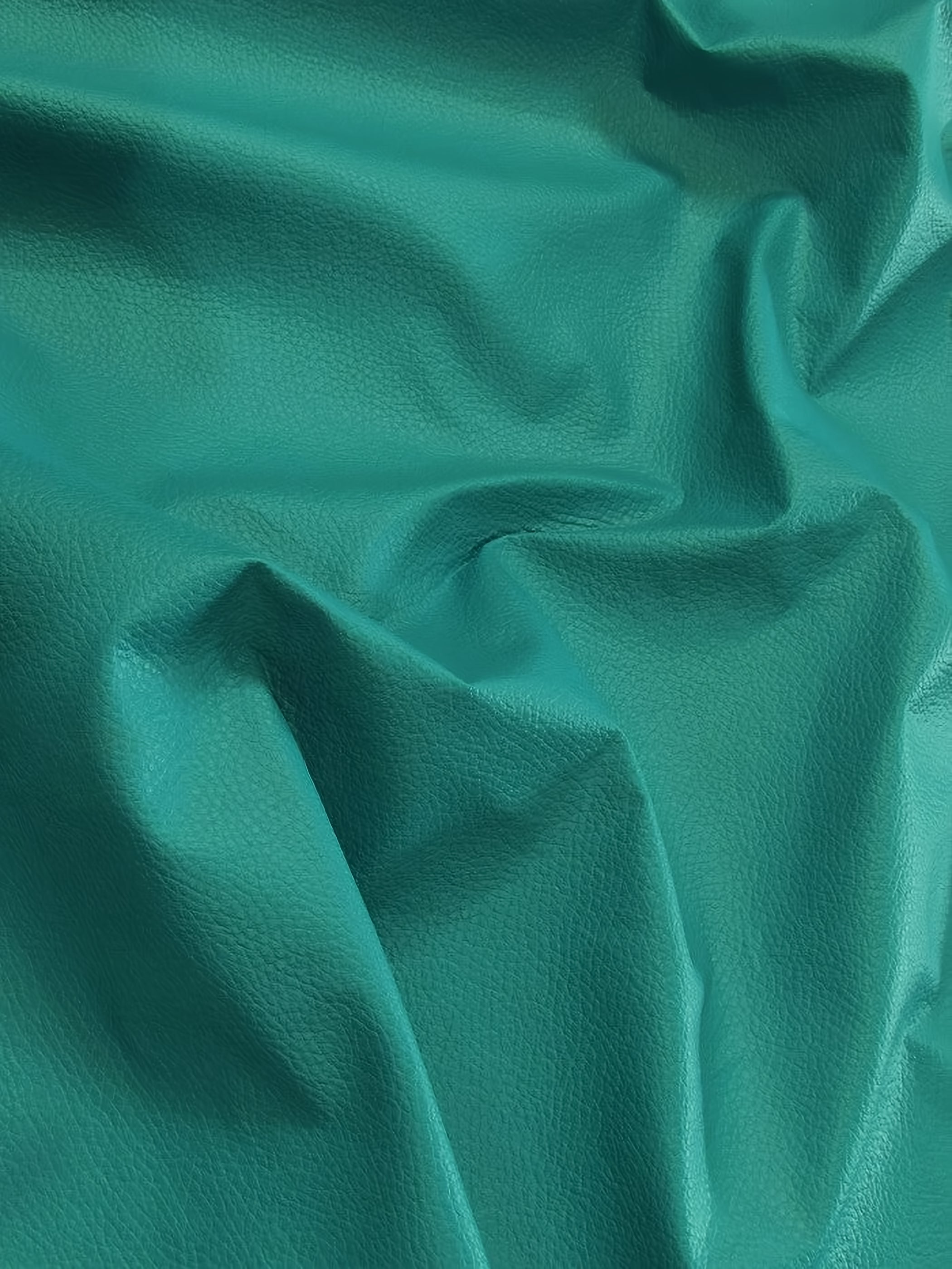 Vinyl Faux Fake Leather Pleather Grain Champion PVC Fabric / Turquoise