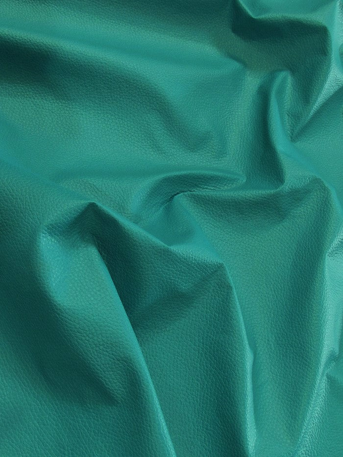 Vinyl Faux Fake Leather Pleather Grain Champion PVC Fabric / Turquoise / By The Roll - 25 Yards