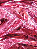 Chrome Mirror Reflective Vinyl Fabric / Fuchsia / By The Roll - 30 Yards-1