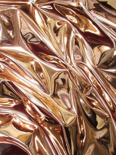 Champagne Chrome Mirror Reflective Vinyl Fabric / Sold By The Yard