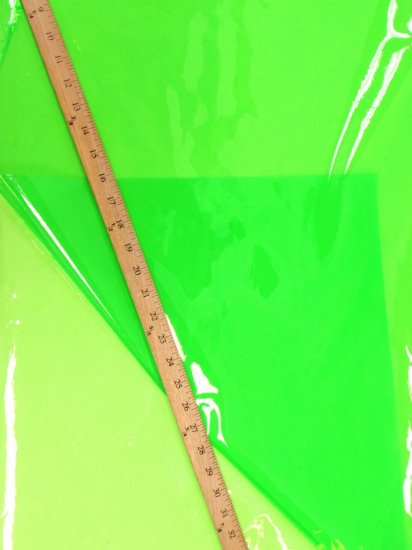 Lime (16 Gauge) Tinted Plastic Vinyl Fabric / Sold By The Yard
