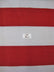 Poly Cotton 2 Inch Giant Stripe Fabric / White/Red / Sold By The Yard