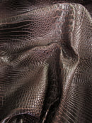 Hydra Gator 3D Embossed Vinyl Fabric / Midnight Brown / By The Roll - 30 Yards-1