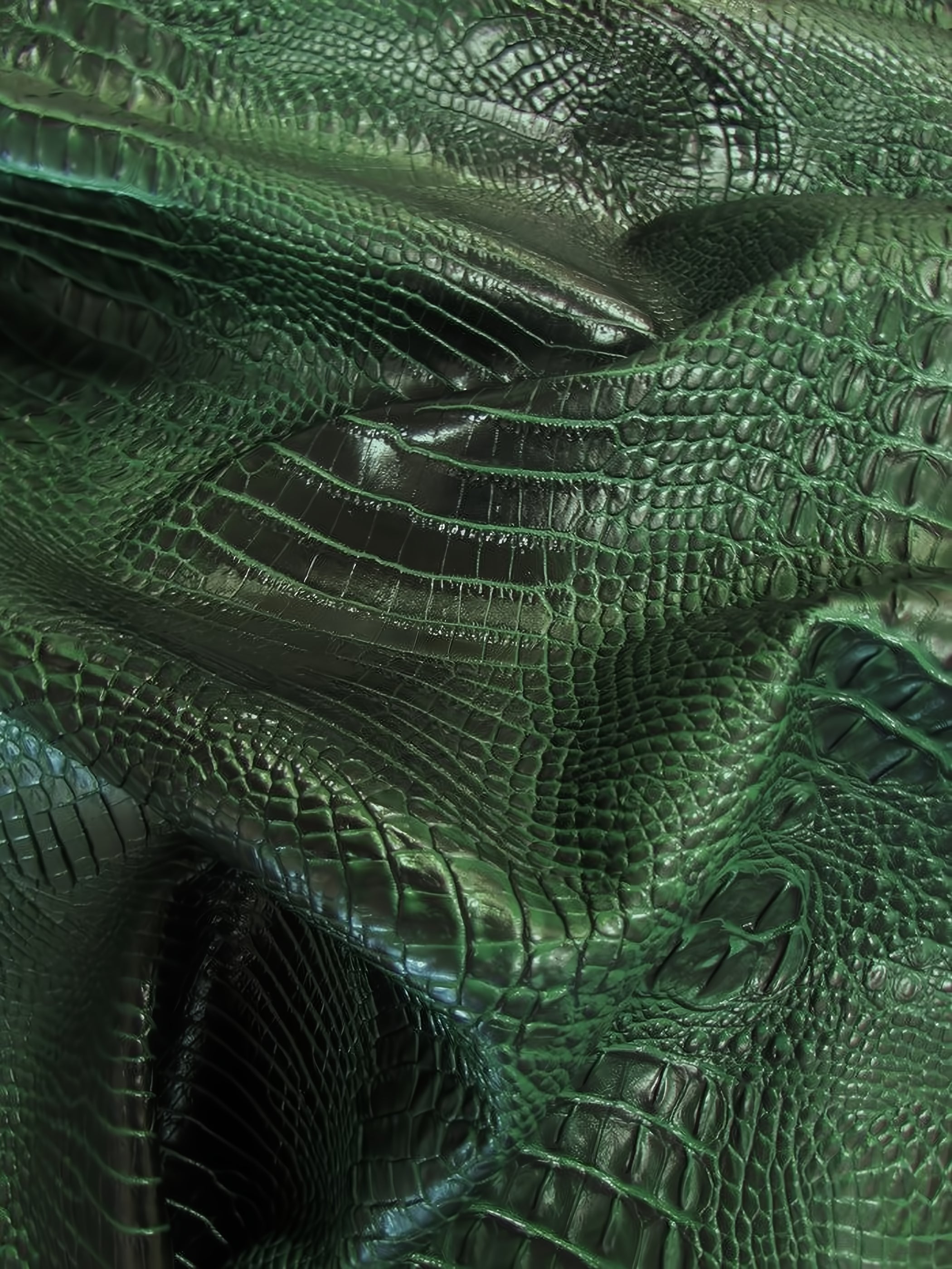 Hydra Gator 3D Embossed Vinyl Fabric / Viper Green / By The Roll - 30 Yards