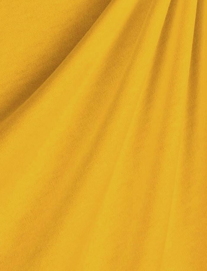 Heavy Interlock Poly Cotton Fabric  / Canary Yellow / Sold By The Yard