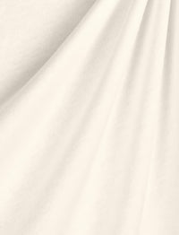 Heavy Interlock Poly Cotton Fabric  / Ivory / Sold By The Yard