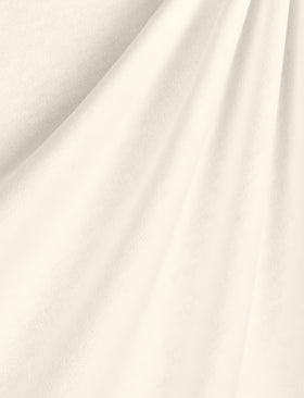 Heavy Interlock Poly Cotton Fabric  / Ivory / Sold By The Yard