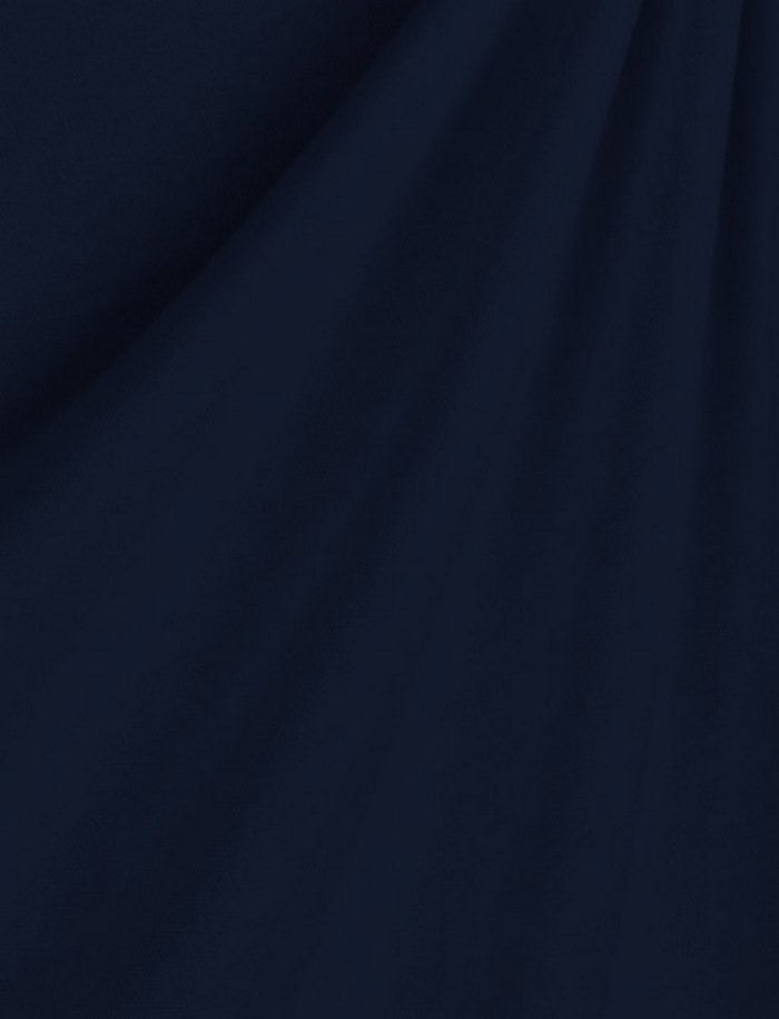 Heavy Interlock Poly Cotton Fabric  / Navy Blue / Sold By The Yard