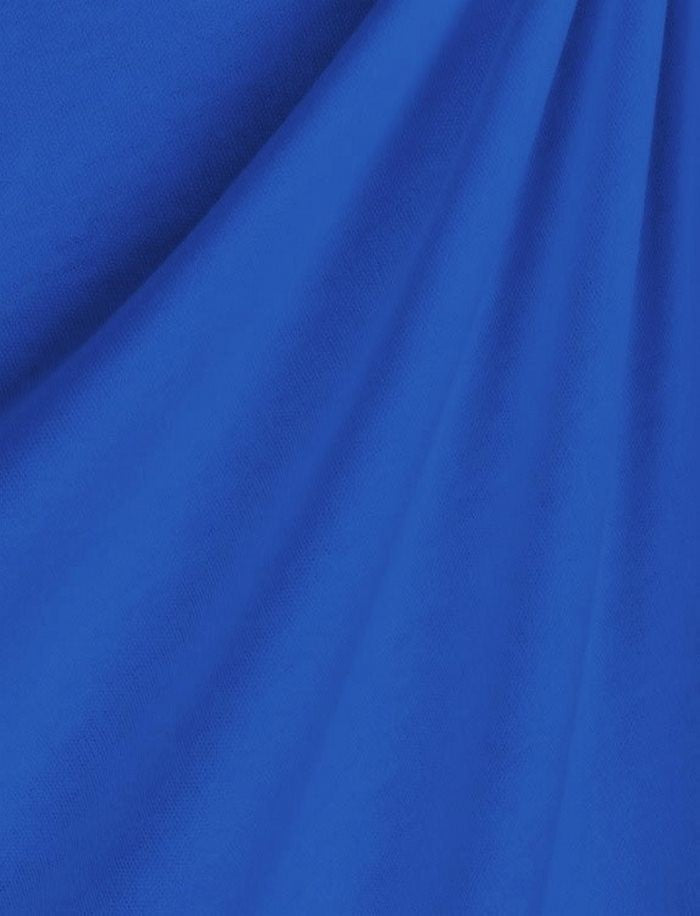 Heavy Interlock Poly Cotton Fabric  / Royal Blue / Sold By The Yard