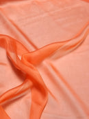 High Multi Chiffon By The Roll - 20 Yard Bolt - Coral-1