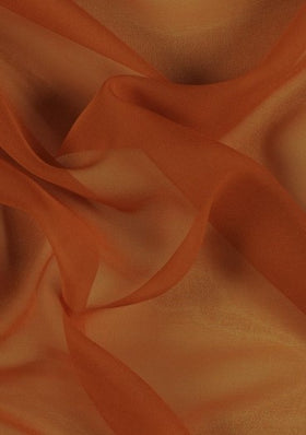 Solid Hi-Multi Chiffon Dress Fabric / Rust