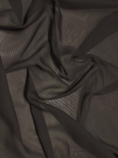 Solid Hi-Multi Chiffon Dress Fabric / Ash / 20 Yard Roll