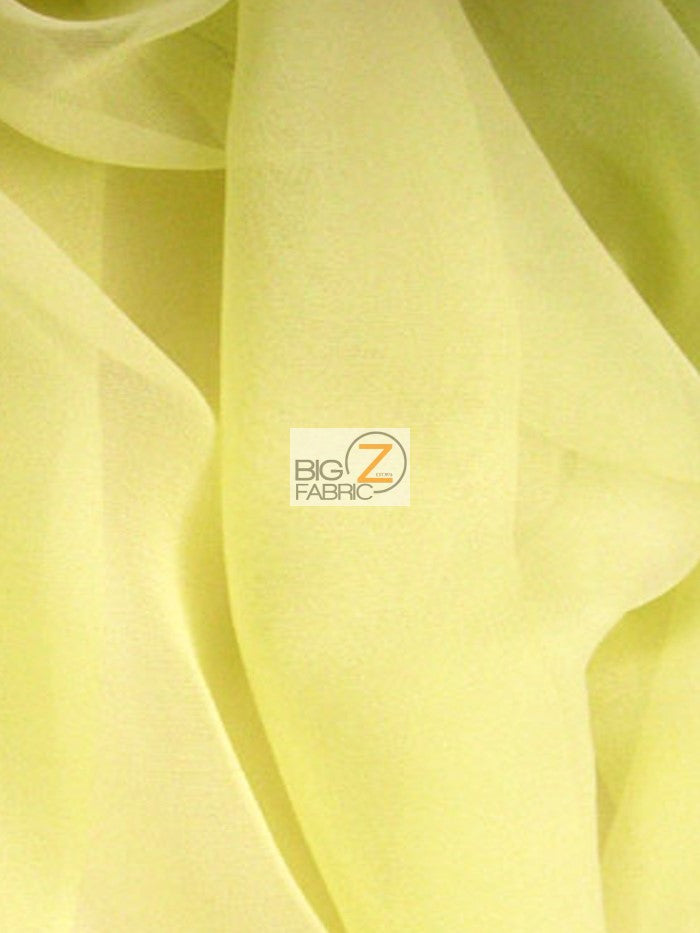 Solid Hi-Multi Chiffon Dress Fabric / Banana / Sold By The Yard