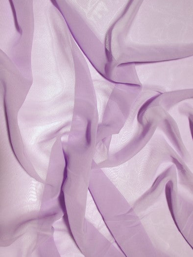 Solid Hi-Multi Chiffon Dress Fabric / Lavender / Sold By The Yard