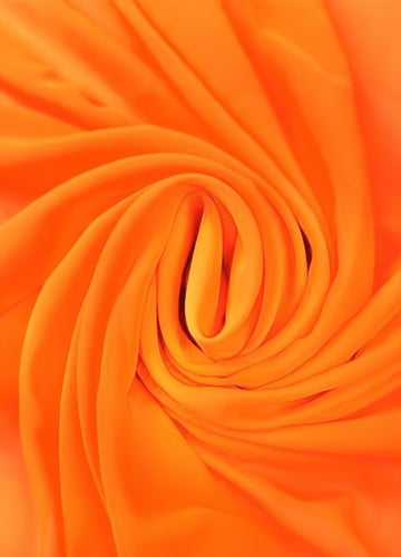 Solid Hi-Multi Chiffon Dress Fabric / Neon Orange / 40 Yard Roll
