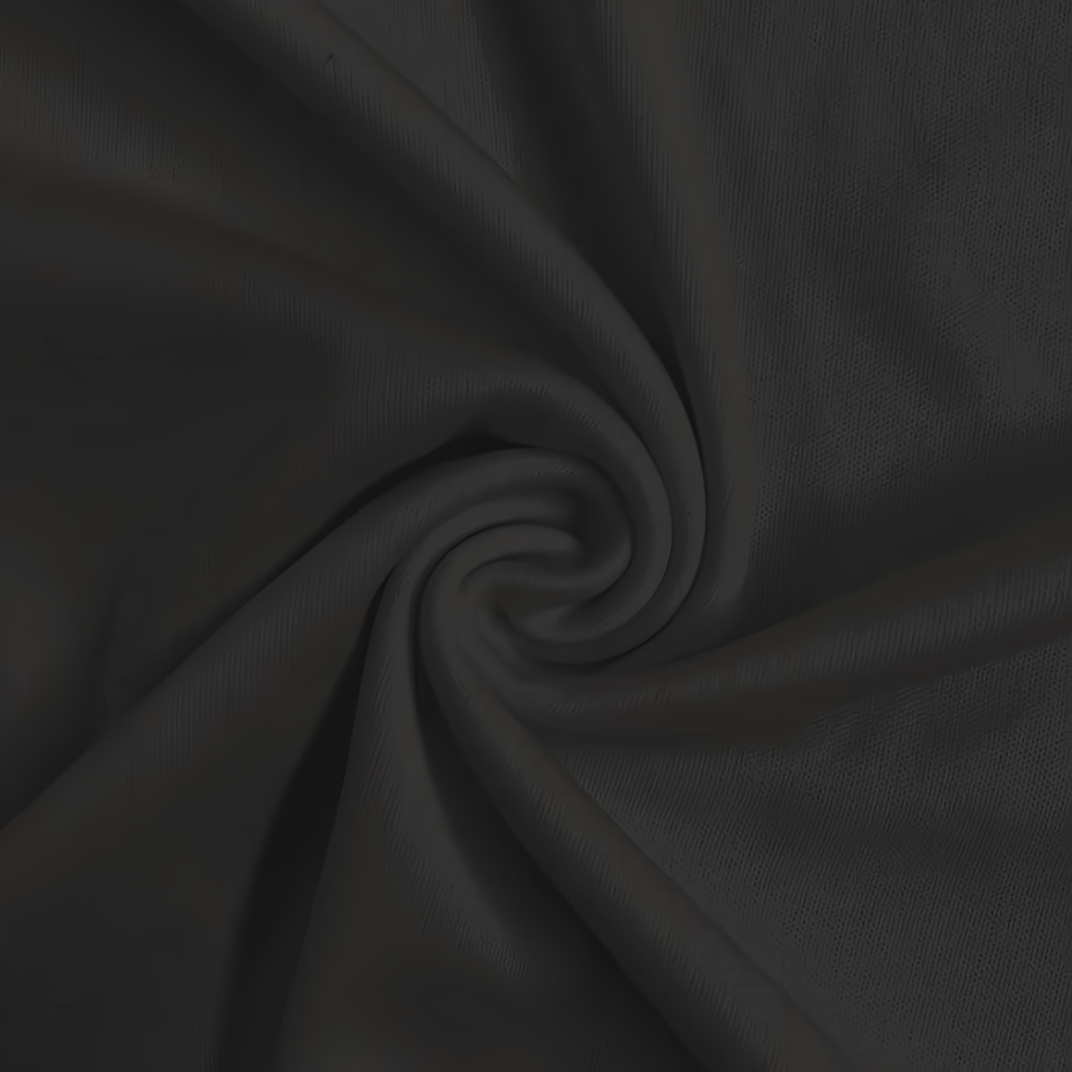Solid Polyester Interlock Knit Fabric Black by the Yard | Big Z Fabric