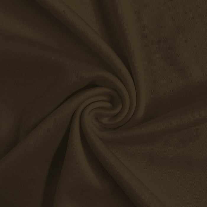 Solid Polyester Interlock Knit Fabric  / Brown / Sold By The Yard