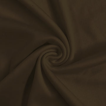 Solid Polyester Interlock Knit Fabric  / Brown / Sold By The Yard (Second Quality Goods)