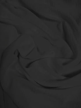 Distress Imitation Linen Fabric / Black / Sold By The Yard