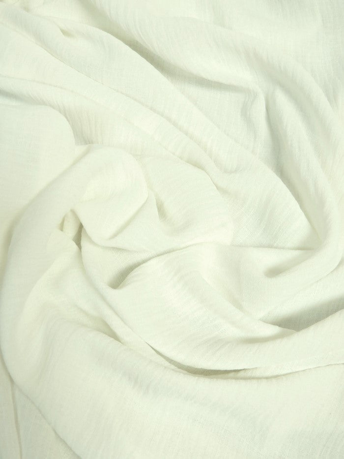 Distress Imitation Linen Fabric / Off-White / Sold By The Yard