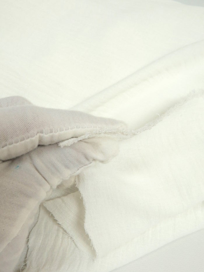 Distress Imitation Linen Fabric / Off-White / Sold By The Yard