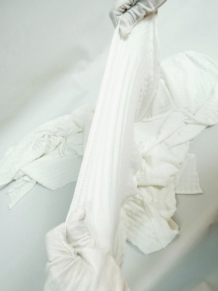 Tucker Rib Apparel Sweater Spandex Fabric  / Apricot / Sold By The Yard Closeout!!!