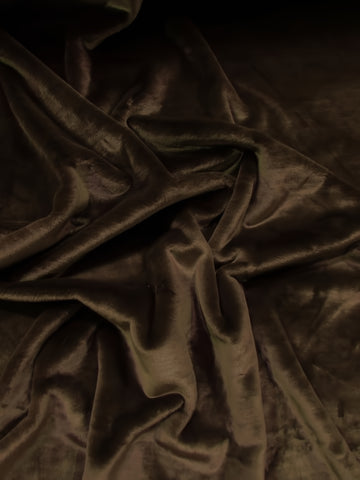 Brown Half Shag Faux Fur Fabric (Beaver)(Knit Backing) / Sold By The Yard