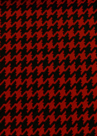 Houndstooth Upholstery Fabric / Dark Red/Black / Sold By The Yard