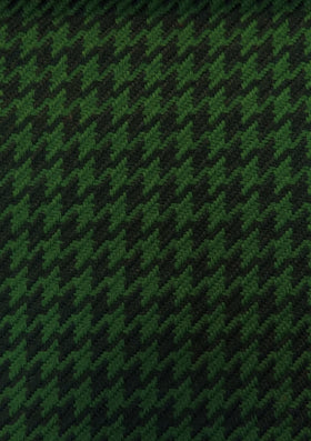 Houndstooth Upholstery Fabric / Green/Black / Sold By The Yard