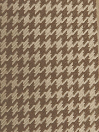 Houndstooth Upholstery Fabric / Brown/Latte / Sold By The Yard