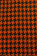 Houndstooth Upholstery Fabric / Orange/Black / Sold By The Yard