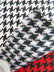 Houndstooth Upholstery Fabric / Orange/Black / Sold By The Yard