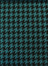 Houndstooth Upholstery Fabric / Teal/Black / Sold By The Yard