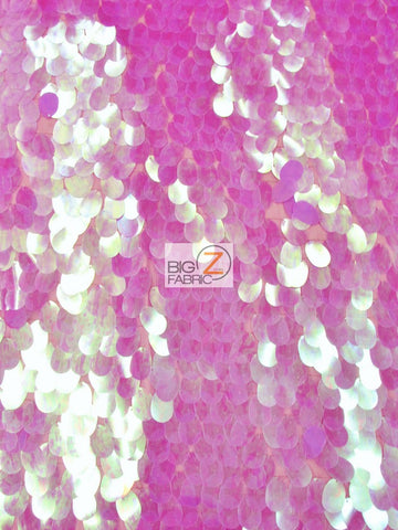 Jumbo Teardrop Sequins Fabric / Luminous Fuchsia / Sold By The Yard - 0