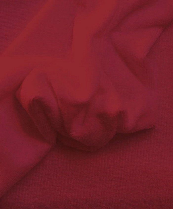 French Terry Polyester Rayon Spandex Fabric / Burgundy / Sold By The Yard