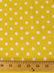 Poly Cotton Printed Fabric Small Polka Dots / Yellow/White Dots / Sold By The Yard