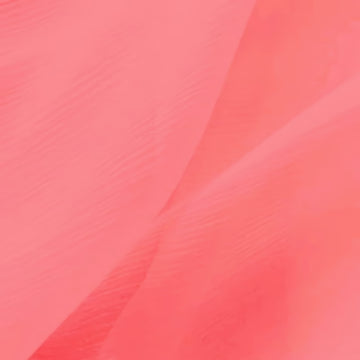 Crushed Chiffon Fabric / Coral / Sold By The Yard Closeout!!!