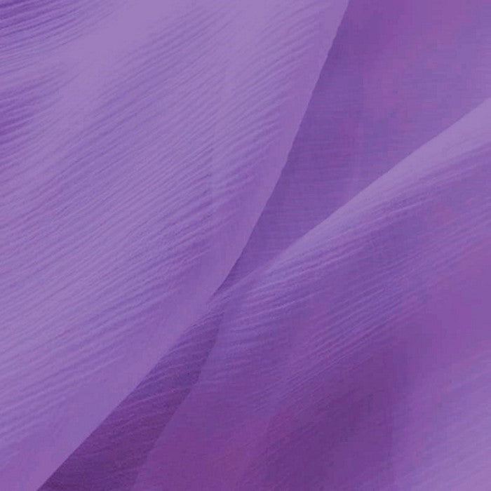 Crushed Chiffon Fabric / Lavender / Sold By The Yard