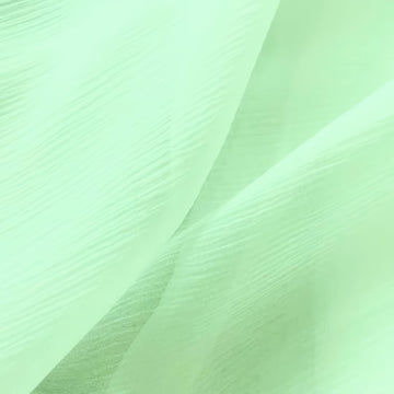Crushed Chiffon Fabric / Mint / Sold By The Yard Closeout!!!