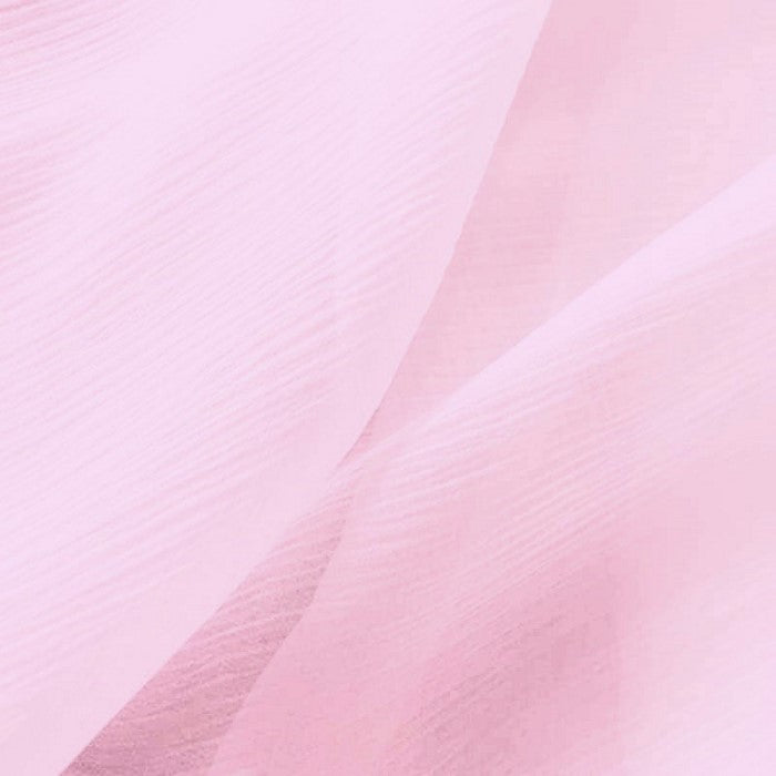Crushed Chiffon Fabric / Pink / Sold By The Yard
