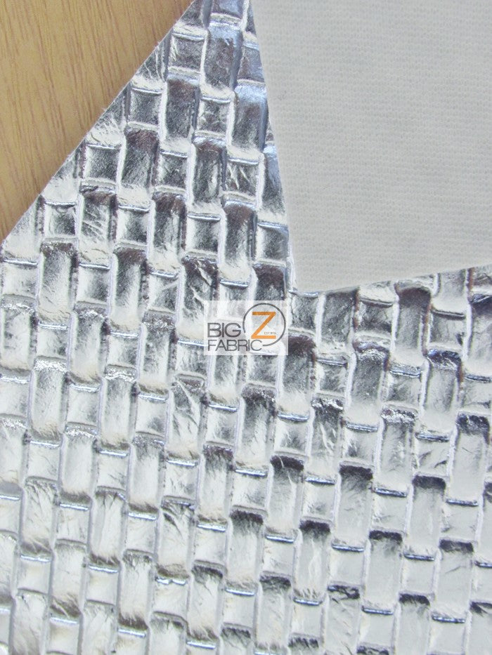 Lattice Basket Weave Upholstery Vinyl Fabric / White / Sold By The Yard Closeout!!!